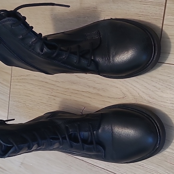 Bzara Back Lace-Up Leather Boots Girls Size 34 - Picture 5 of 11